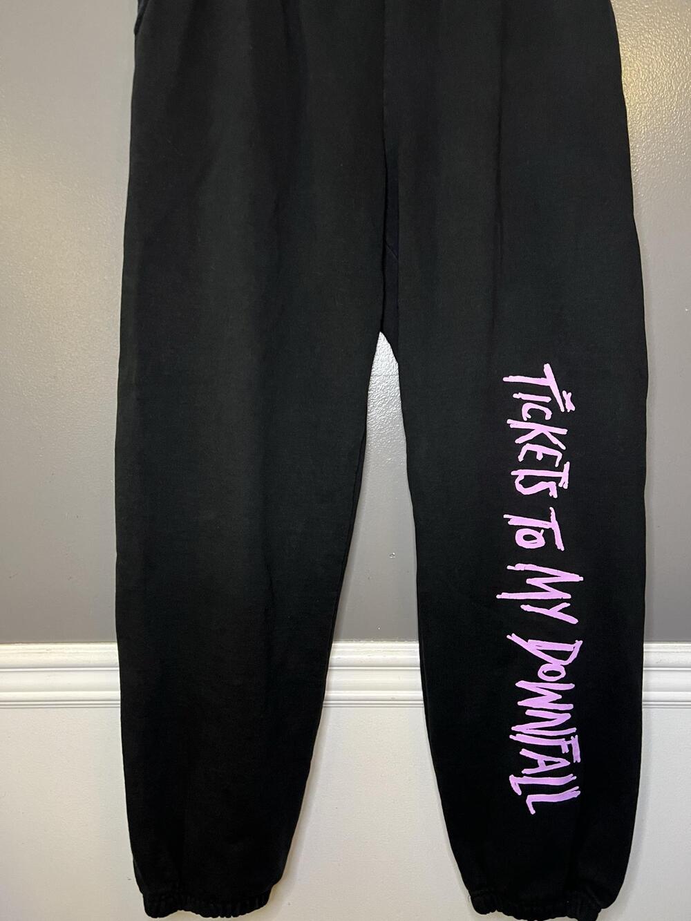 Machine Gun Kelly Sweatpants Mens 2XL Black Tickets To My Downfall Fleece Jogger